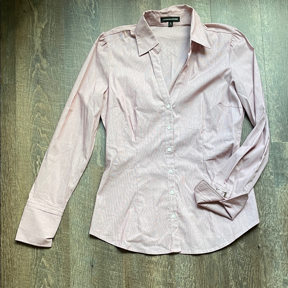 Express Pink Collared Shirt